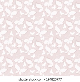 Delicate background with white butterflies.