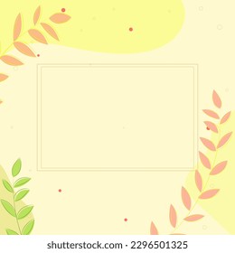   Delicate background in yellow shades. Set of abstract modern graphic elements. Minimalism concept. Suitable for social media posting, mobile apps, banner and advertising design, cover design, poster
