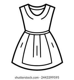 Delicate ballet costume symbol. Refined line art design element.