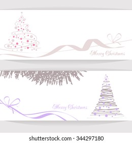 Delicate bauble on a white Christmas background.