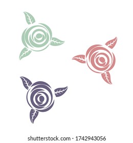 Delicate and beautiful roses with scones. Vector image.