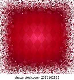 Delicate and beautiful snowflake red frame