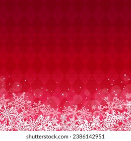 Delicate and beautiful snowflake red frame