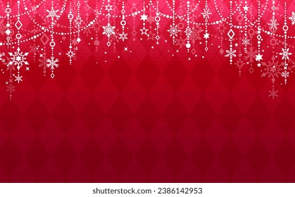 Feiner und schöner Schneeflocken-roter Rahmen