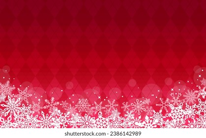 Delicate and beautiful snowflake red frame