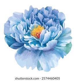 Delicate beige peony flower illustration with soft, layered petals. Perfect for adding elegance and sophistication to design projects, decor, and stationery. High-quality and beautifully detailed.