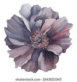 Delicado bege peônia flor ilustração com pétalas macias, camadas. Perfeito para adicionar elegância e sofisticação a projetos de design, decoração e artigos de papelaria. Alta qualidade e maravilhosamente detalhado.