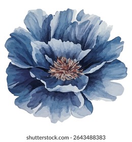 Delicate beige peony flower illustration with soft, layered petals. Perfect for adding elegance and sophistication to design projects, decor, and stationery. High-quality and beautifully detailed.