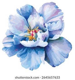 Delicate beige peony flower illustration with soft, layered petals. Perfect for adding elegance and sophistication to design projects, decor, and stationery. High-quality and beautifully detailed.