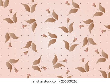 delicate Beige texture with flowers