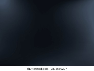 Delicate black gradient Space for selling products, backdrop, wallpaper, background, text.Vector illustration.