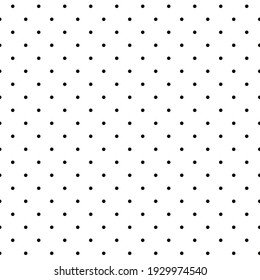 Delicate black polka dots on a white background. Seamless vector pattern for any surfaces and the web.