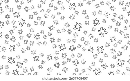 Delicate Black and White Floral-Inspired Repeat Pattern Background, Suitable for Textile Prints, Packaging, and Modern Web Design, Subtle and Clean