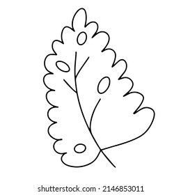 Delicado sketch en blanco y negro de una flor primaveral. Ilustración vectorial con estilo dibujado a mano.