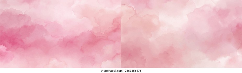 A delicate blend of pink and cream clouds creates a serene watercolor backdrop for creative projects.