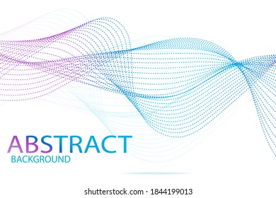 Extraordinaria abstracción azul de líneas onduladas y guiones sobre un fondo blanco. Fondo de vector claro, abstracción.
