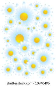 Delicate blue flower field background