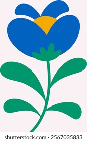 Delicate blue flower herbal element