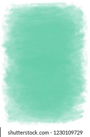 Delicate blue-green watercolor backdrop. Vector.