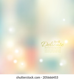 delicate blurred abstraction with lights, vector background