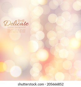 delicate blurred abstraction with lights, vector background