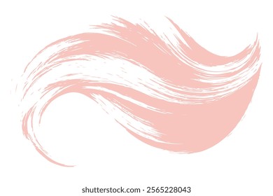 Delicate blush brushstroke, a soft peachy hue for beauty product imagery.