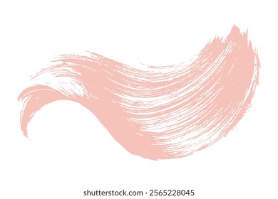 Delicate blush brushstroke, a soft peachy hue for beauty product imagery.