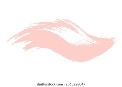 Delicate blush brushstroke, a soft peachy hue for beauty product imagery.