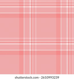 Delicate blush pink and white plaid pattern.  Perfect for backgrounds, textiles, fashion, and packaging design.  Subtle texture and soft color palette evoke feelings of calmness and femininity.