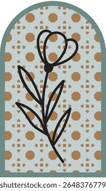 Delicate botanical stem – Design illustration for decoration, wall decor, wallpaper, cover, banner.