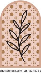 Delicate botanical stem – Design illustration for decoration, wall decor, wallpaper, cover, banner.