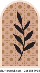 Tallo botánico delicado – Ilustración de diseño para decoración, decoración de paredes, Fondo de pantalla, cubierta, Anuncio.