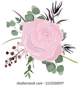 Delicate bouquet for your beloved, vector illustration for wedding and anniversary cards, banners, posters and cards.