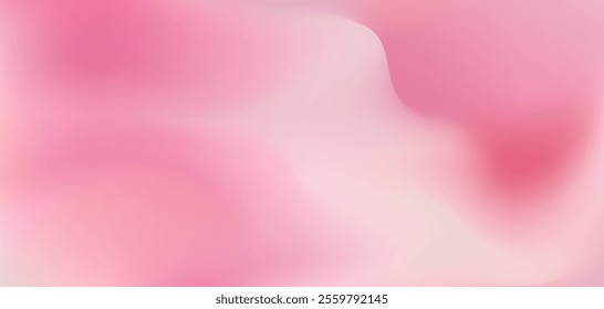 Delicate bright fluid wavy candy pink and light coral mesh gradient background. Soft pastel colors 3d liquid shapes digital watercolor for aesthetic business design, feminine banner