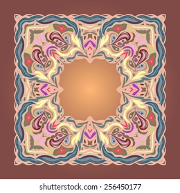 Delicate bright frame in the Persian style.