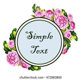 Delicate and bright postcard with wildflowers