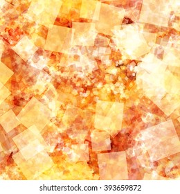 Delicate, bright square spots mixed randomly. Seamless abstract pattern. Watercolor effect and blur. For brochure, flyer design template. Background for book design, print design, flyer design. Vector