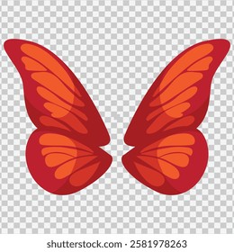 Delicate butterfly wings illustration, perfect for nature-themed designs, artistic projects, or decorative elements.