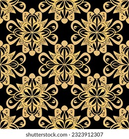 Delicate and captivating, black and yellow floral pattern evokes the beauty of nature. Its dark flowers create an enchanting mix of art nouveau and art deco aesthetics.