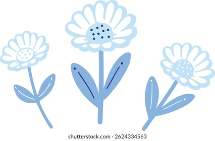 A delicate and cheerful illustration of a chrysanthemum daisy flower