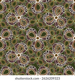 Delicate Chintz Romantic Meadow Wildflowers Vector Seamless Pattern. Cottagecore Garden Flowers and Foliage Print. Homestead Bouquet. Farmhouse Background