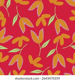 Delicate Chintz Romantic Meadow Wildflowers Vector Seamless Pattern. Cottagecore Garden Flowers and Foliage Print. Homestead Bouquet. Farmhouse Background
