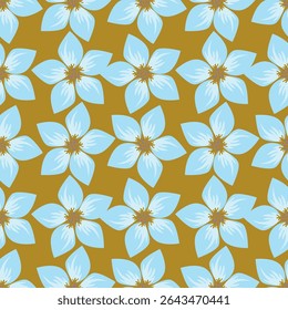 Delicate Chintz Romantic Meadow Wildflowers Vector Seamless Pattern. Cottagecore Garden Flowers and Foliage Print. Homestead Bouquet. Farmhouse Background
