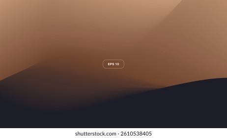 A delicate chocolate landscape with smooth gradient layers. Modern backgrounds, presentations, wallpapers, and web design. Trendy vector illustration.