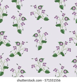 Delicate clumps of violets.The Symbol Of Montmartre. Seamless pattern. Design for textiles, tapestries, gift packaging for confectionery and perfumes.