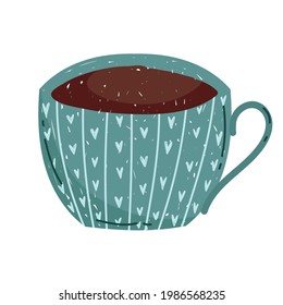 Cartoon für delikaten Kaffee oder Teebecher