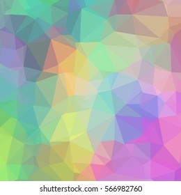 Delicate Colorful Geometric Background of Triangles. Colorful Pastel Triangles Theme.