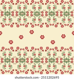 Delicate cute flower blossom romantic floral Vine  seamleass pattern repeat design vector illustration for fablic, textile, backdrop, bed sheet, decorative