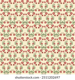 Delicate cute flower blossom romantic floral Vine  seamleass pattern repeat design vector illustration for fablic, textile, backdrop, bed sheet, decorative