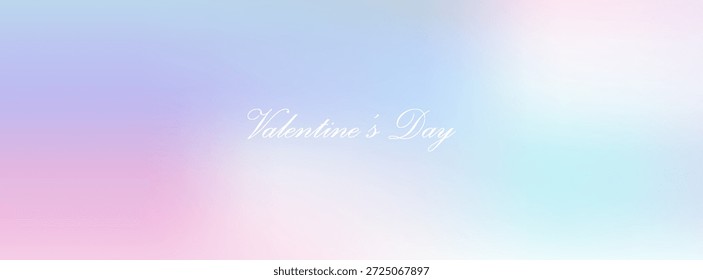 Zarte süße 3D-Herz-Gradient.Abstrakte Happy Valentine's Day Banner im y2k-Stil.Grußkarte.Süßigkeiten Farben.Vektorgrafik.